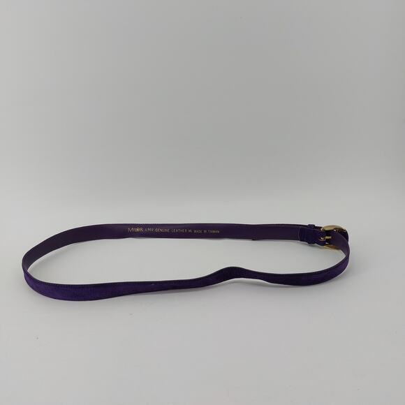 Milor Purple Suede Vintage 80s 90s Belt Genuine Leather M/L - Picture 11 of 14
